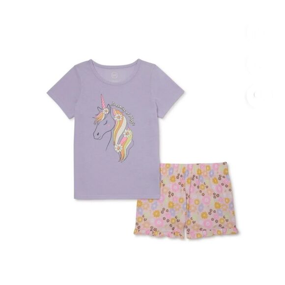 Girls Long & Short Pajama Lounge Sleep 2pc Set, 2-Pack Size XL - Picture 8 of 8